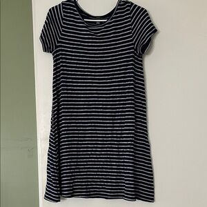 Striped Navy and White Dress